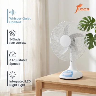 Portable Compact Table Top Design Lightweight Easy Carry Home Office Dormitory Rechargeable Table Fan Desk Fans