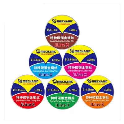 MECHANIC ILine X Series Special Carbon Steel Cutting Wire 0.03/0.04/0.05/0.06/0.08/0.028mm 200m for LCD Screen Separation Line