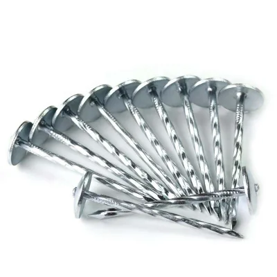 3 Inch Bwg 9 Galvanized Twisted Shank Corrugated Nail  Umbrella Roofing Nails
