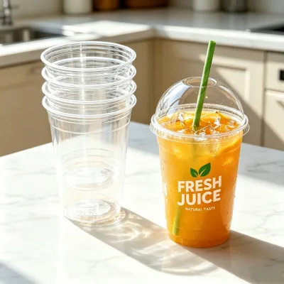 Plastic Cup Reusable Clear Hard Plastic Drinking Cup With Lid Straw Portable Travel Mug for Cold Beverage Iced Coffee Daily Use