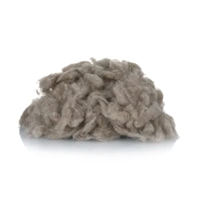 Natural Dark Grey Chinese Clean Sheep Scoured Carded Wool Waste Good Length 24-28 Micron Sanxing Brand Hebei Origin for Felting