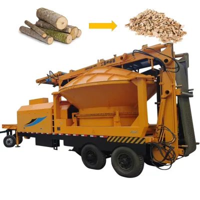 Large Rubber Palm Pineapple Coconut Lemon Tree Wood Disc Machine Chipper Grinder Cutter Shredder Crusher Machine