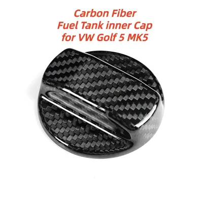 Carbon Fiber Fuel Door Cover Trim for VW Golf 5 MK5 Fuel Tank Inner Caps Interior Modification Decal