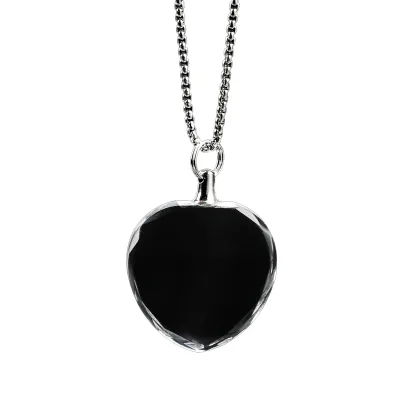 Grace Crystal Heart Blank Pendant for 3D Laser Engraving Logo Lovers Custom Business Promotion Souvenir Crafts