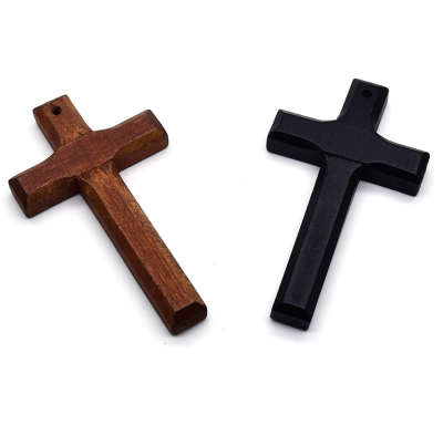 Christian Catholic Orthodox Religious Prayer Wood Cross Pendant for Necklace