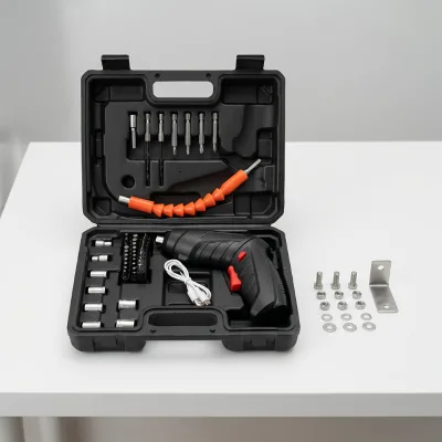 47-Piece Lithium Rechargeable Electric Screwdriver Set Box Mini Multifunctional DIY Industrial Household Maintenance Tool 3-Year