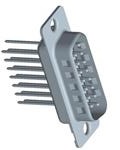 D Sub Standard Connector 15P Male Machined Shell Size a Through Hole PCB Mount