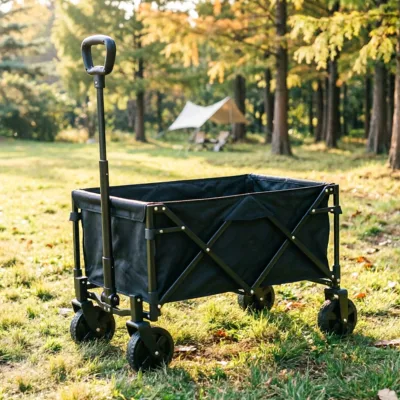 Wholesale Price 600d Oxford Fabric Multifunctional Steel Foldable Four-Wheel OEM Cart Wagon for Camping & Garden Use