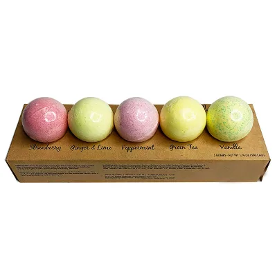 Hot Selling Private Label Customized Colorful Bubble Relax Bath Bomb manufacturers Set