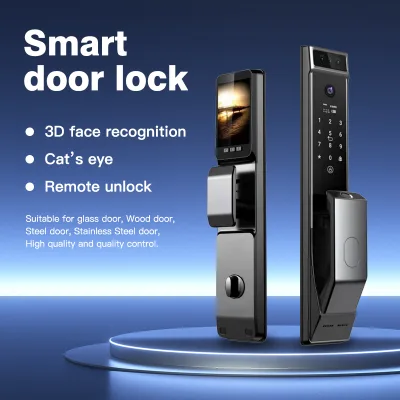 High Sericury Digital Door Lock Electric Fingerprint Door Lock Face Recognition Door Lock