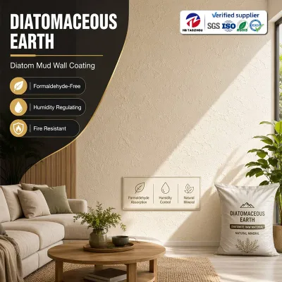 White Diatomite Earth For Wall Coating Interior Paint Deodorization Air Purification Humidity Control Home Decor China Factory