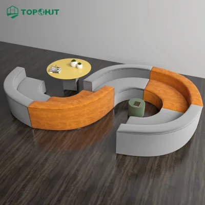 S-Curved Modular Sectional Seating System for Commercial Office Public Area Lounge Furniture