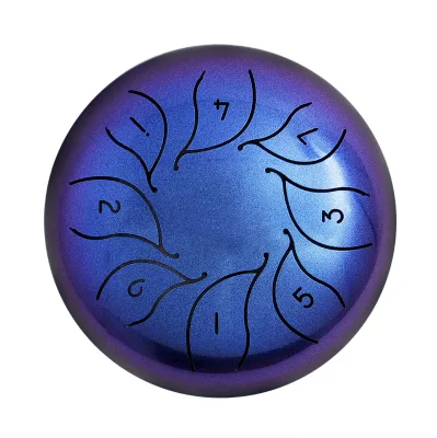 IRIN 5.5 Inch 8 Tone Steel Tongue Drum Yoga Meditation Zen Practices Ethereal Drum Children/Music Lovers Percussion Instrument