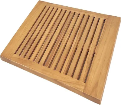 Bath Mat for Luxury Shower Non-Slip Bamboo Sturdy Water Proof Bathroom Carpet for Indoor or Outdoor Use