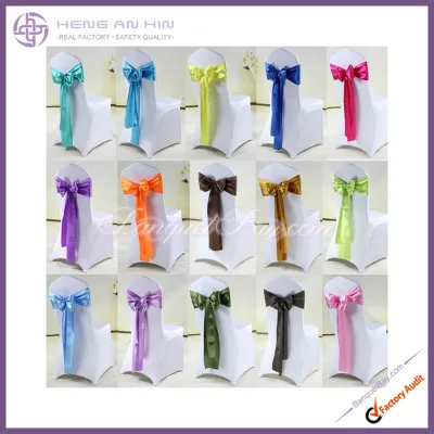 Wholesale Fancy Colorful Satin Chair Sash Wedding Chair Sashes Banquet Chair Sash