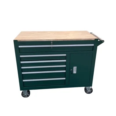 Black Heavy Duty Tool Box Roller Garage Cabinet Workshop Professional Trolley with Tools