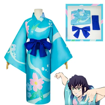Wholesale New Popular Demon Slayer Lolita Maid Dress Kamado Nezuko Tsuyuri Kanao Kimono Sets for Halloween Party Anime Cosplay