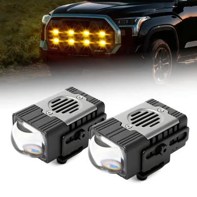 High-Quality Ip68 3inch Fog LED Projector Lens Front Grille Light White Yellow Beam with Bracket for Offroad Suv Pickup Upgrade