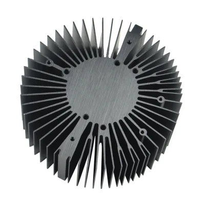 Sunflower Extruded Aluminum Profiles Heatsink LED Heat Sink with Anodized Black for LED Light