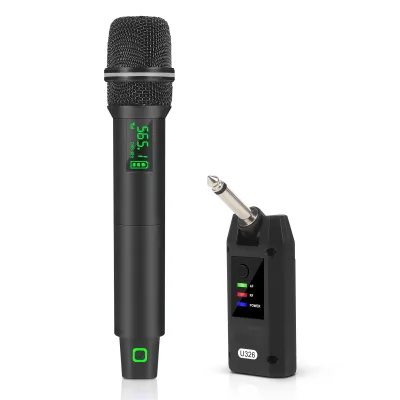 GPUB U326 High Quality Long Range FM Handheld Karaoke Portable Wireless Microphone System with Noise Cancelling