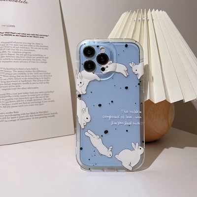 China Manufacturer Phone Protective case Blue with Rabbit Mobile Phone case