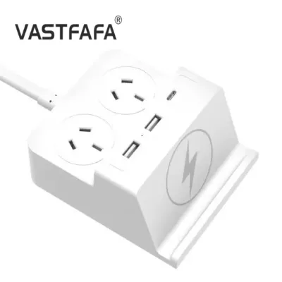 Portable Smart Plug 2 Outlets AU Type Extension Cord  Wireless Adapter with 2 USB 1Type c Travel Socket
