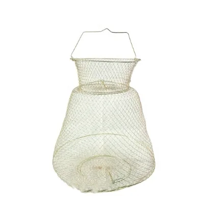 Mental Fishing Keep Basket Economic Wire Collapsible Fishing Net Fish Keep Basket