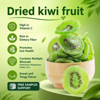 Dried Kiwi Slices Bulk Natural Green Kiwifruit Preserved Fruit No Sugar Added Healthy Portable Snack for Tea Infusion Gift