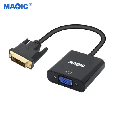 Premium OEM DVI -D to VGA Cable 1080P DVI 24 + 1 to VGA Adapter DVI VGA Adapter Cable for Home Audio and Video Products