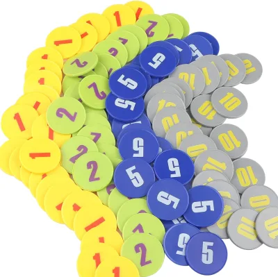 Embossing Printing Plastic Numbers Coin
