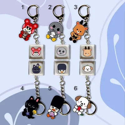 2026Kpop Luminous AcrylicGlowing Keyboard Keychain Keychain Fans Gift