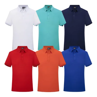 AI-MICH Manufacture Custom Printing Sport Polo Cost-Effective Men'S Casual Cotton Work Lapel Short Sleeve Polo Tee Shirt