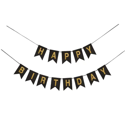 Single Color Happy Birthday Flag Banner