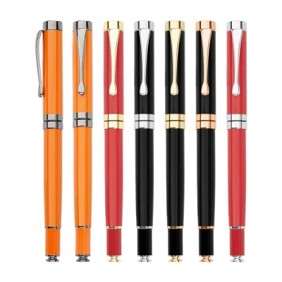 Elegant Shinny Metal Roller Pen Classic Stylized Black Business Pen Premium Pen Gifts With Custom Color