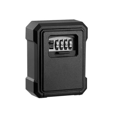 Resettable Outdoor Key Storage Box with Electronic Digital Lock Dust Cover Wall Mounted Key Safe for Offices Schools Hotels