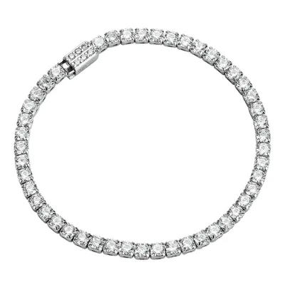 3MM Zircon Crystal 925 Sterling Silver Small Tennis Bracelet for Women