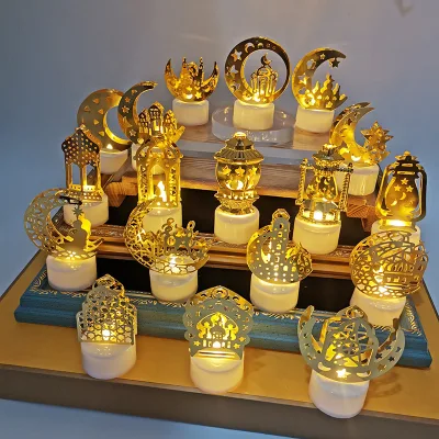 New EID Decoration LED Candle Lamp Muslim Islam Decor Candle Lamp Accessories Decoration Ramadan Mubarak Festival Supplies
