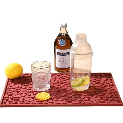 60*20cm 30*40cm Standard Size Customized Size Bar Mat Custom Logo Bar Rail Mat Tool Accessories Promotional Rubber Bar Mat