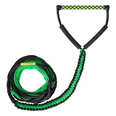 5ft - 75ft Ski Rope 5-Section 16 Strand Braided Poly-e Rope Watersports Ropes with EVA Handle