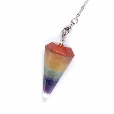 Huiying Agate Pendulum Chakra Pendant Healing Pendulum Jewelry