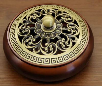 Brass Etching Design Incense Stick Holder Oud Incense Burner Holder