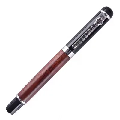 Hot Selling Luxury Custom Logo Ballpoint Pens Business Exterior Wooden Promotional Fountain Pen Personalized Design for Gifts
