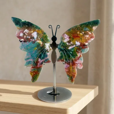 Hot Sale Premium Polished Crystal Butterfly Ornament Wedding Souvenir Home Decor Collectible Factory Direct Supply