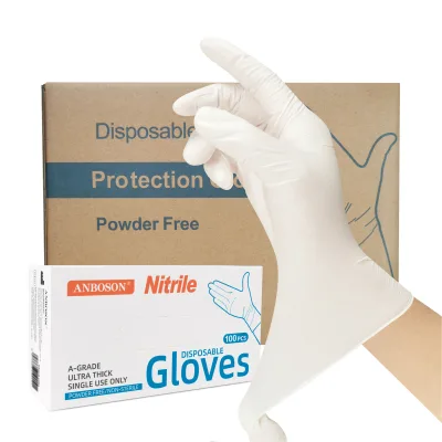 Gants Nitrile Gants En Nitrile Jetables Sans Talc Et Sans Powder Boite De 100 GantsTaille S M L XL Couleur Bleu Disposable Glove