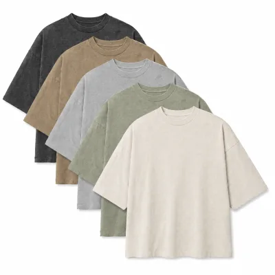 Unisex Heavyweight Cotton Oversized Drop Shoulder T Shirt Short Sleeve Blank Custom Logo Private Label OEM ODM Manufacturer