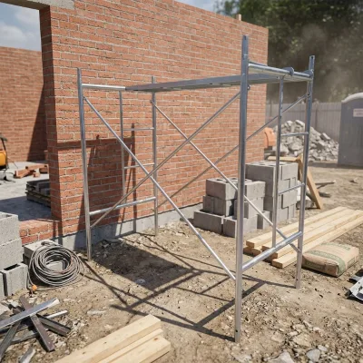 CE Certified Q235 Steel H Frame Foldable Mobile Scaffolding Working Platform with Cross Brace for Industrial Warehouse Use