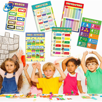 Wholesale Learning Education Chart ABC Alphabet Months of the Year Poster Children's Learning Education Poster