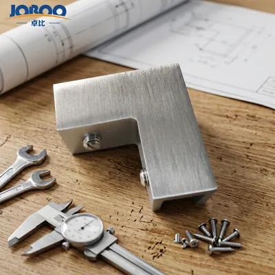 Modern Door Fitting Connector Overpanel 90 Degree Glass Shower Room Accessories Stainless Steel Easy Install Durable