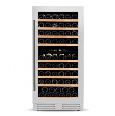 Custom 72 Bottle Thermostat Horizontal Wine Cooler Dual Zone