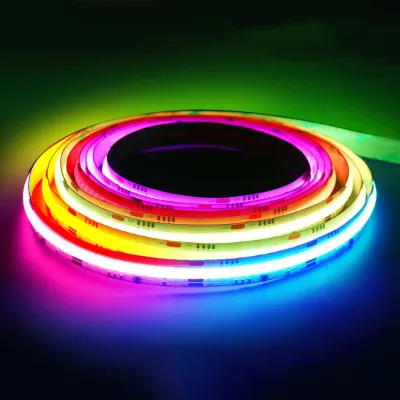 Hot Sale COB RGB WS2811ic COB Pixel Strip Light Indoor Ip20 12v 24v RGB IC COB Led Strip Light for Lighting